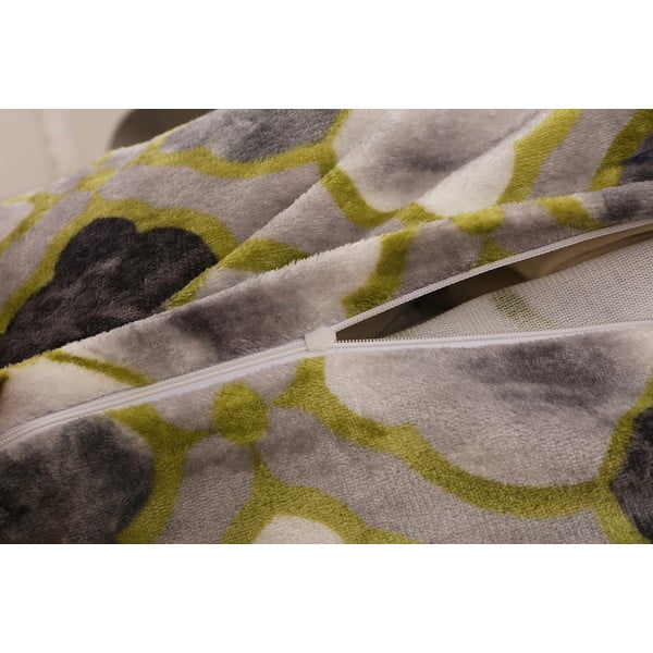 Zeleno-šedé povlečení na jednolůžko z mikroplyše 140x200 cm – My House-image-3