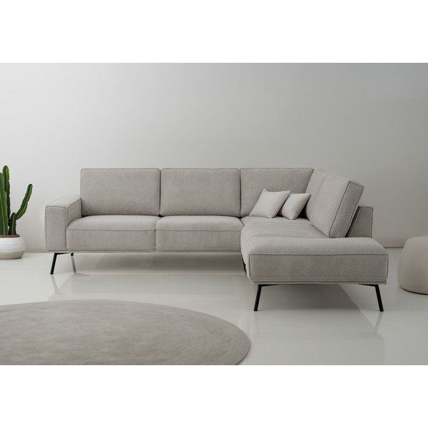 Šedobéžová žinylková rohová pohovka (pravý roh/do L) Amsterdam – Scandic-image-1