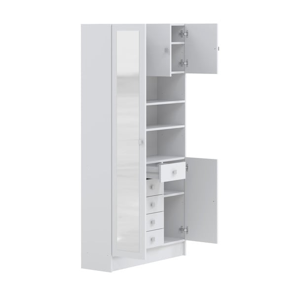 Bílá koupelnová skříňka 90x182 cm Combi – TemaHome-image-3