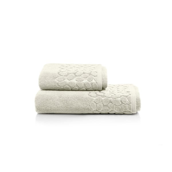 Set šedobéžové osušky a ručníku z bavlny Maison Carezza Ciampino