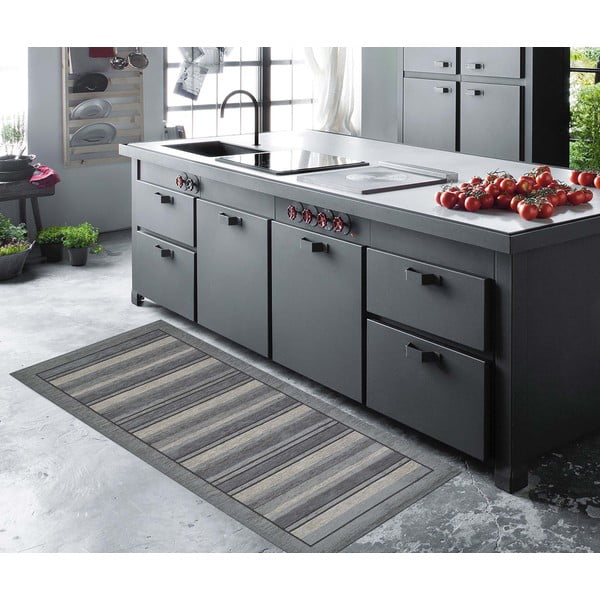 Šedý běhoun Floorita Velour, 55 x 190 cm-image-2