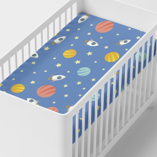 Dětské bavlněné prostěradlo Happynois Astronaut, 120 x 60 cm-image-1