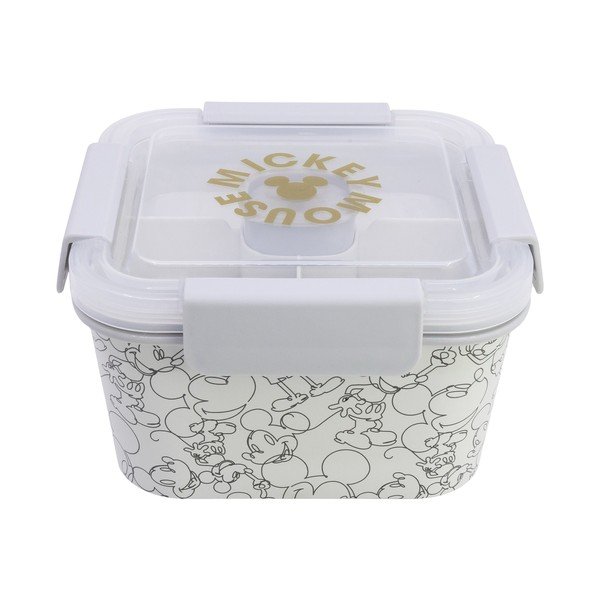 Bílý plastový dětský svačinový box Mickey Mouse – STOR-image-2