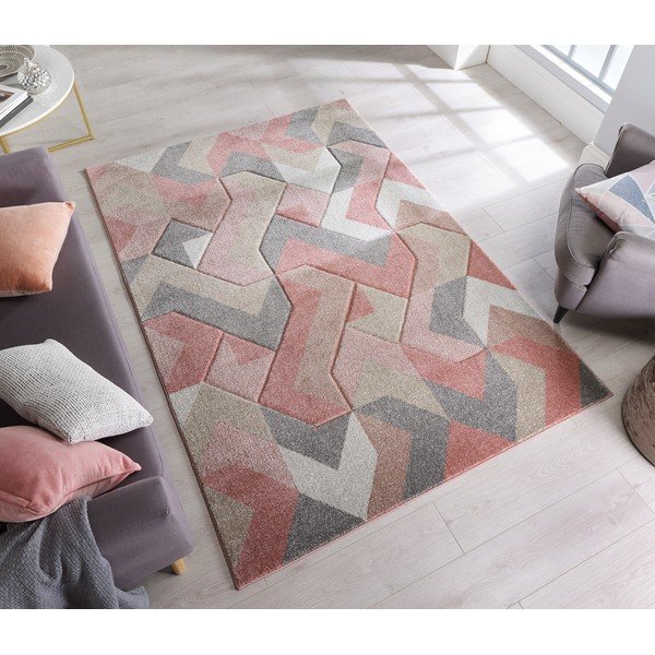 Růžový koberec Flair Rugs Aurora, 120 x 170 cm-image-4