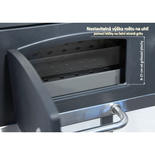 Gril na dřevěné uhlí s litinovým roštem Cattara Royal-image-1