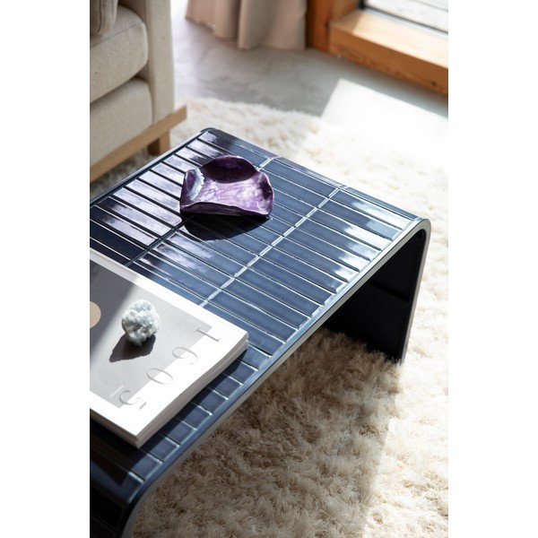 Modrý keramický konferenční stolek 47x80 cm Tiles – Zuiver-image-3