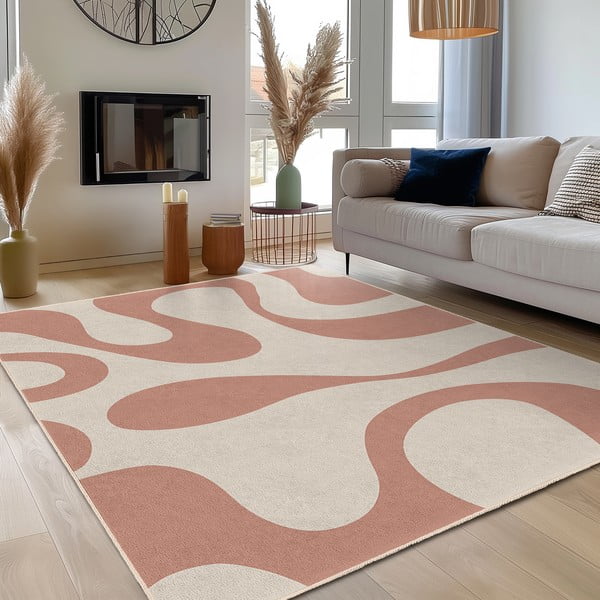 Růžový pratelný koberec 80x150 cm Strawberry Latte – Mila Home-image-3