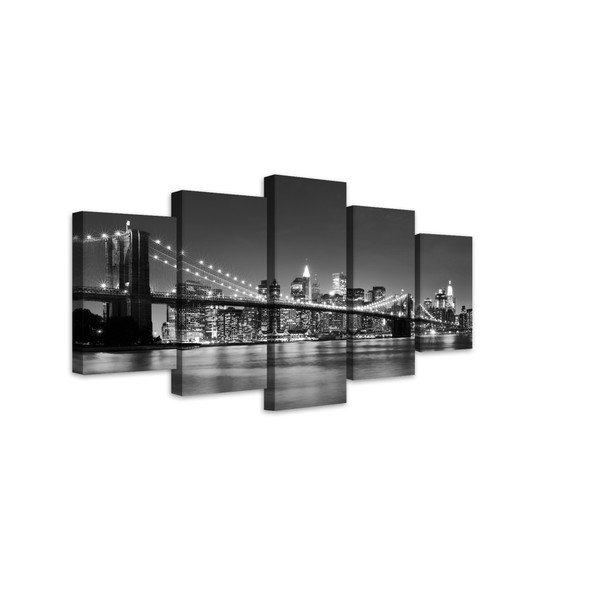 Vícedílný obraz Styler Canvas Most BW, 100 x 150 cm-image-1