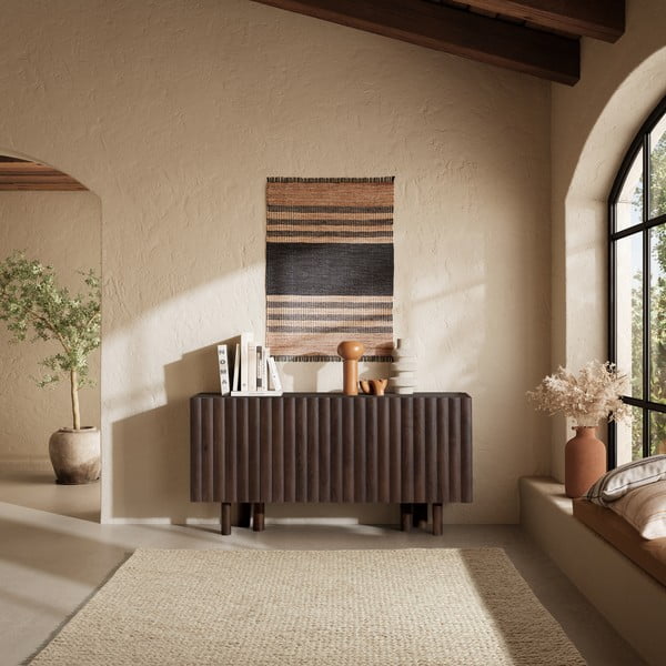 Hnědá komoda z mangového dřeva 160x80x40 cm Tamira – MOME-image-1