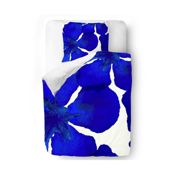 Povlečení Blue Abstract Flowers, 140x200 cm