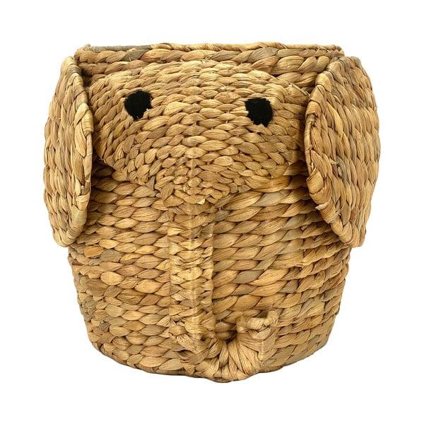 Dětský koš na hračky z vodního hyacintu v přírodní barvě ø 30x35 cm Elephant – Compactor