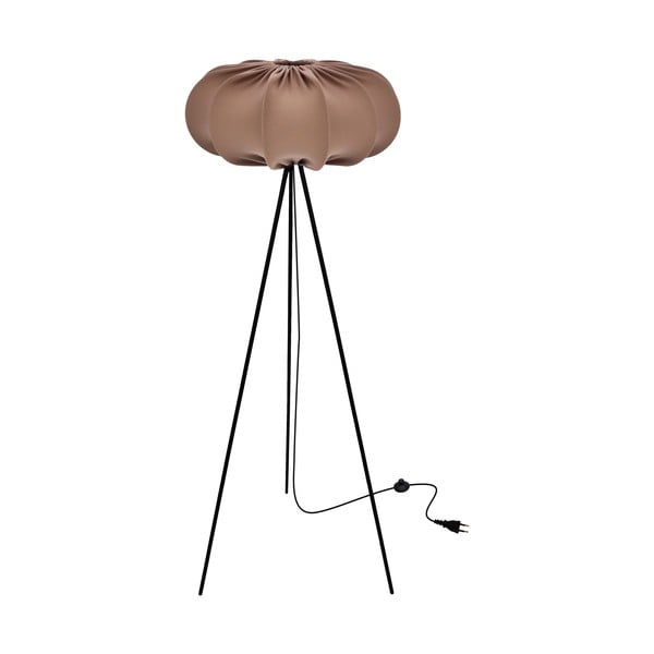 Hnědá stojací lampa s textilním stínidlem (výška 147 cm) Cafee – Candellux Lighting
