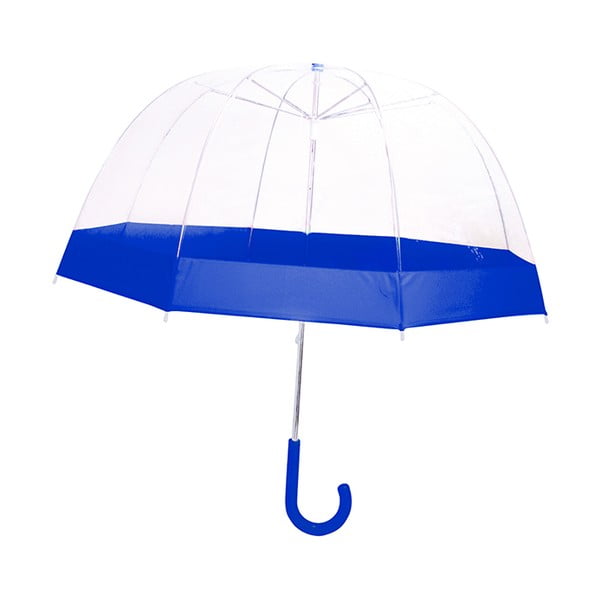 Dětský transparentní holový deštník s modrými detaily Birdcage, ⌀ 58 cm
