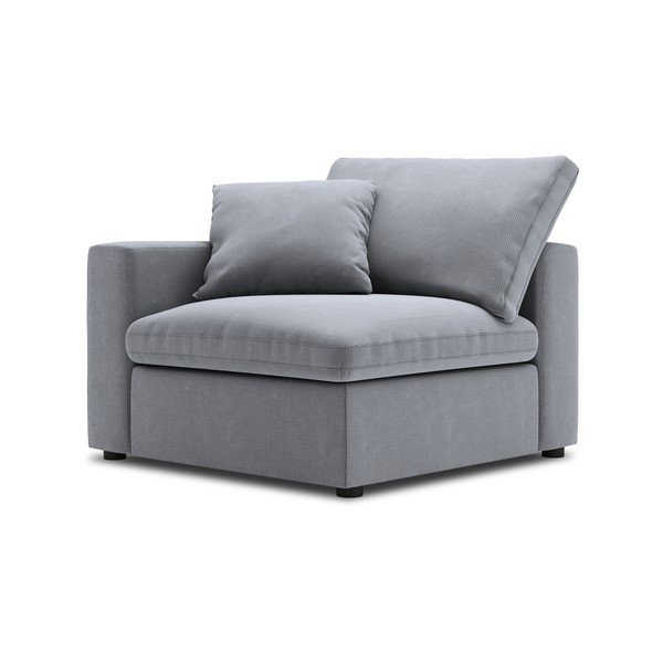 Šedá rohová část modulární manšestrové pohovky Windsor & Co Sofas Galaxy, levý roh-image-2
