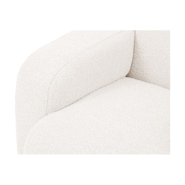Bílá rohová pohovka z textilie bouclé (pravý roh) Molino – Micadoni Home-image-1