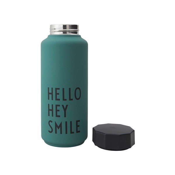 Zelená termo láhev Design Letters Hello, 500 ml-image-1