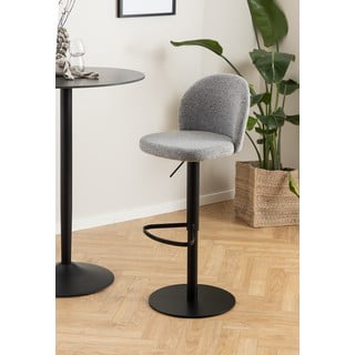 Černo-šedá barová židle s nastavitelnou výškou (výška sedáku 55 cm) Patricia – Actona