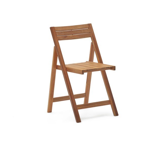 Dřevěná zahradní židle v přírodní barvě Sadirar – Kave Home
