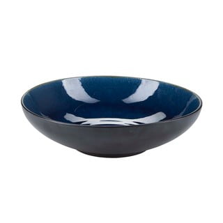 Modrá kameninová servírovací miska Bahne & CO Birch, ø 28 cm