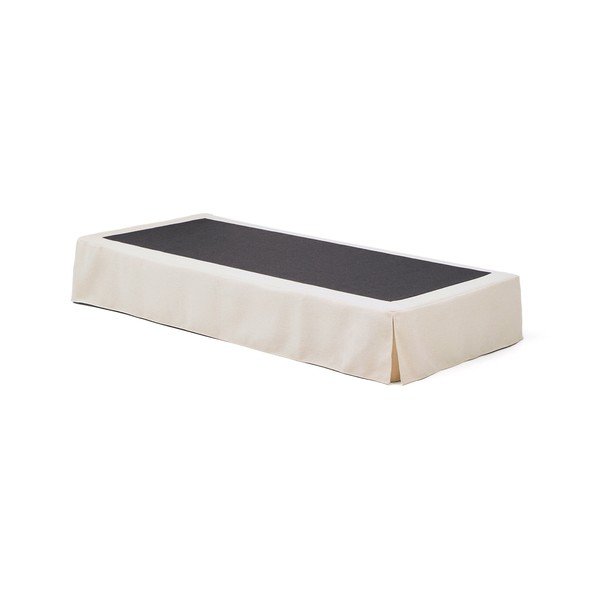 Bílá čalouněná jednolůžková postel bez čela 90x200 cm Jaira – Kave Home