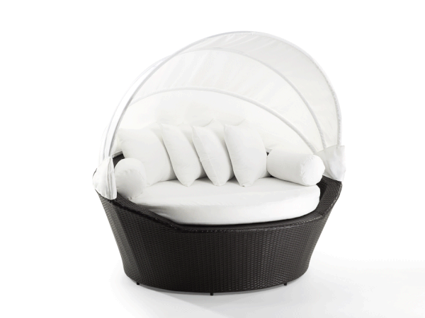 Zahradní pohovka z umělého ratanu se skládacím přístřeškem Monobeli Miranda-image-2