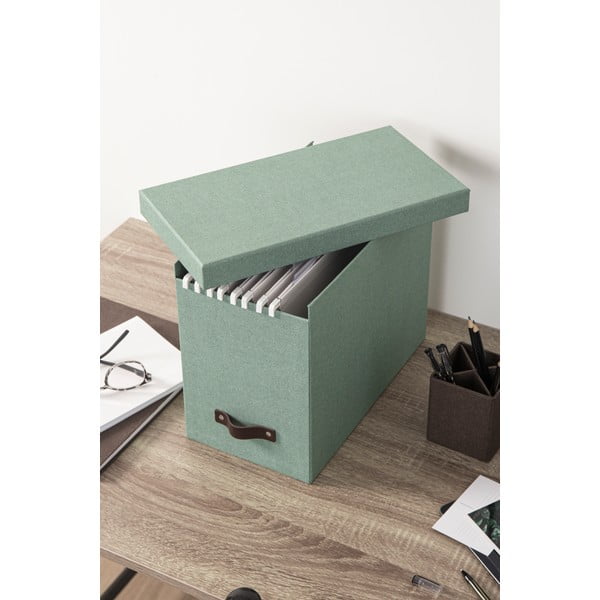 Zelený kartonový organizér na dokumenty Johan Canvas Paper Laminate – Bigso-image-3
