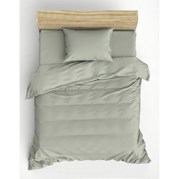 Šalvějově zelené povlečení na jednolůžko 200x140 cm Plain  – Mijolnir-image-4