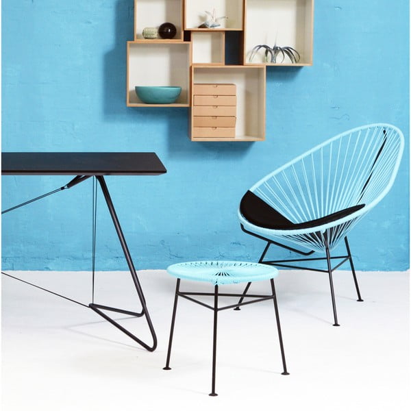 Světle modré křeslo OK Design Acapulco-image-1
