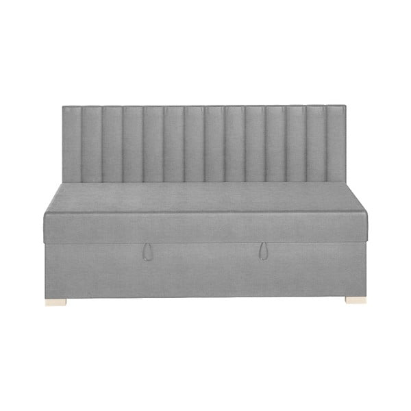 Šedá dětská postel s úložným prostorem s matrací 90x200 cm Chill – Ghado