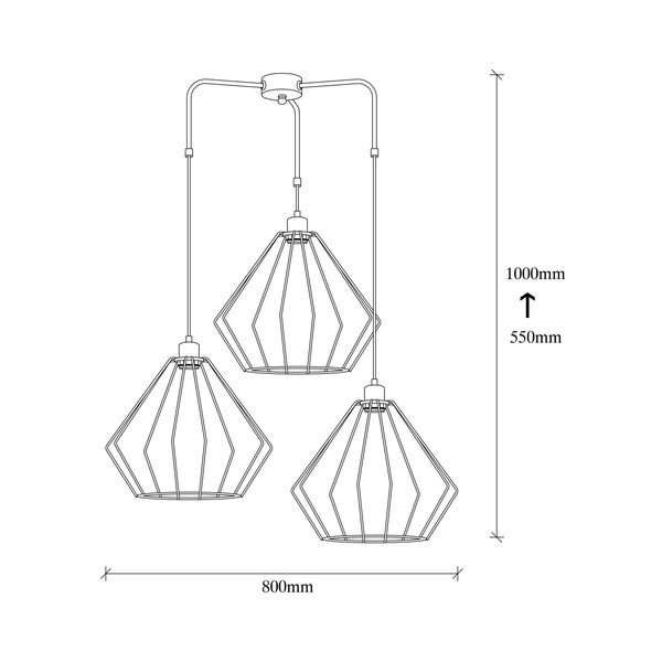 Černé kovové závěsné svítidlo Opviq lights Fedros-image-4