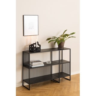 Černá knihovna v dekoru kamene 120x83 cm Strington – Actona