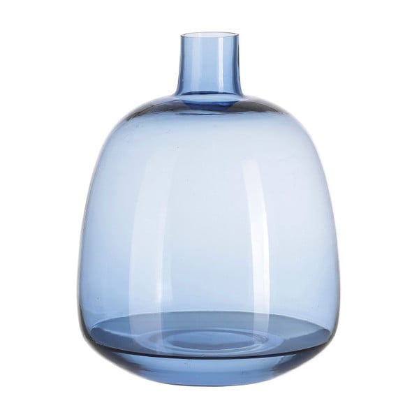 Modrá skleněná váza A Simple Mess Aege, výška 22 cm