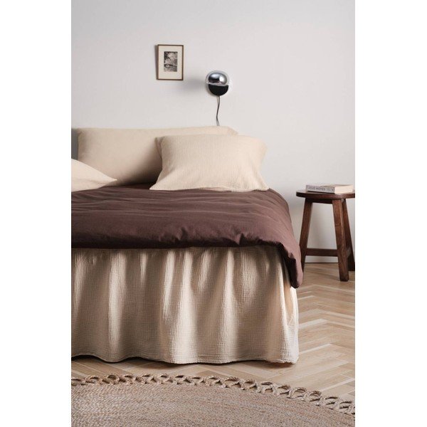 Béžový mušelínový přehoz 90x200 cm Amilia – Jotex-image-1