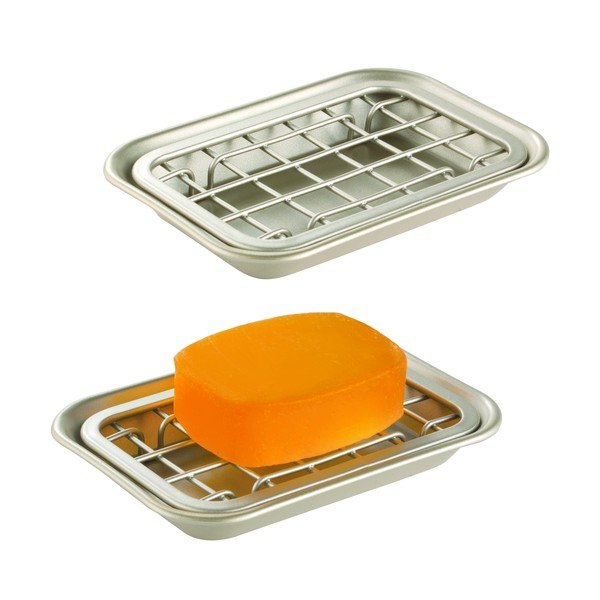 Mýdlenka ve stříbrné barvě iDesign Gia, 14,5 x 10 cm-image-3