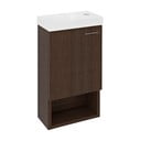 Hnědá závěsná skříňka bez umyvadla v dekoru borovice 30x53 cm Latus Xi – Sapho