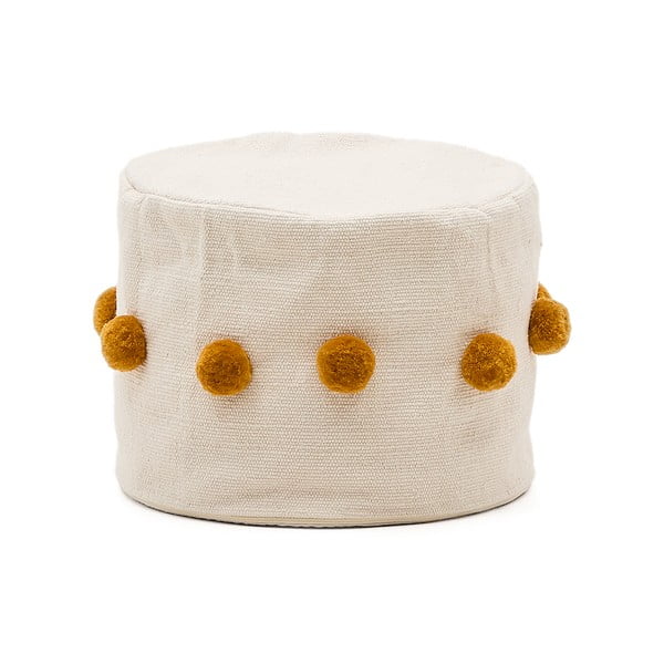 Taburet v hořčicové barvě/béžový Manua – Kave Home