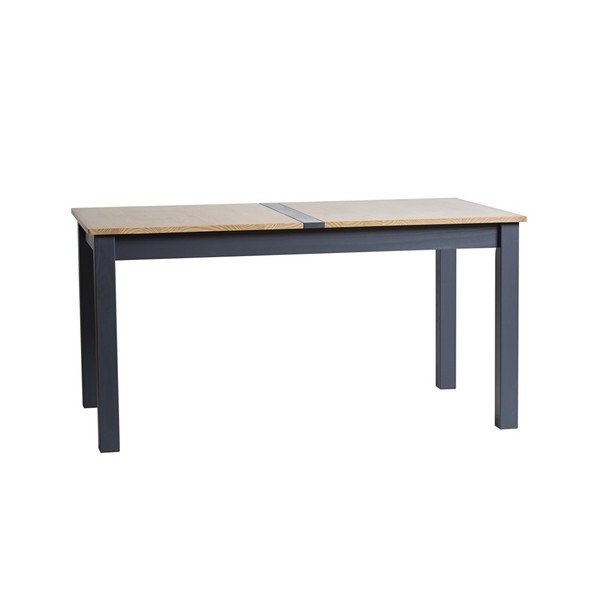 Antracitově šedý rozkládací jídelní stůl z masivního borovicového dřeva Marckeric Jade, 150 x 85 cm-image-1