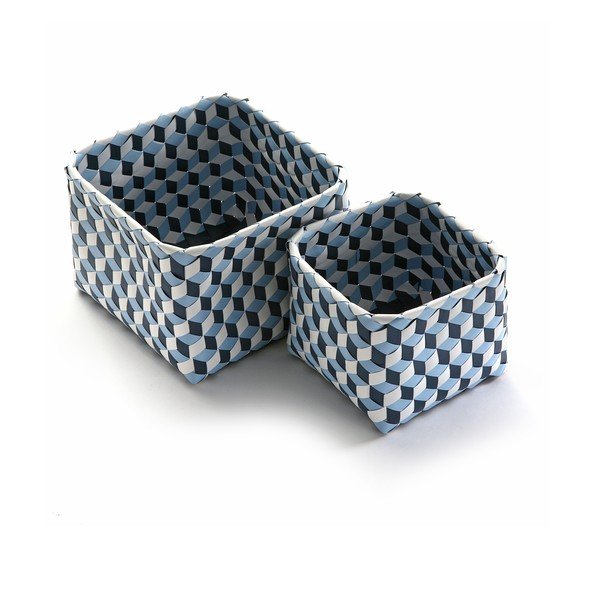 Sada 2 modrých košíků Versa Baskets Small