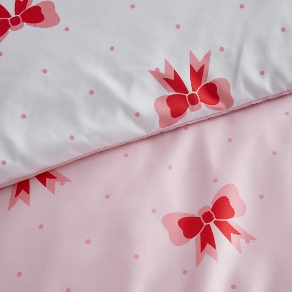 Růžové povlečení na dvoulůžko/prodloužené 230x220 cm Dotty Bows – Sassy B-image-4