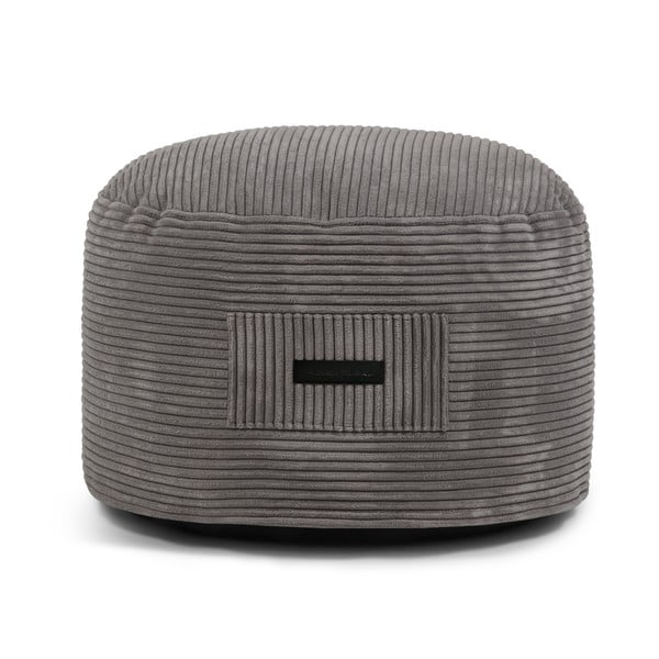 Tmavě šedý manšestrový taburet Om 60 – SLOWDOWN