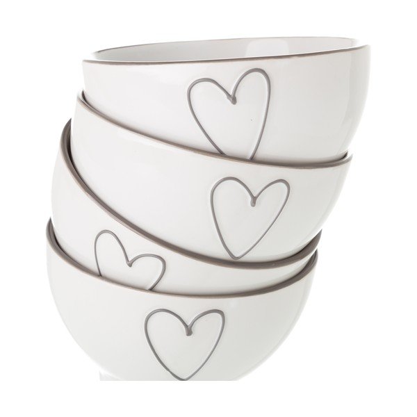 Bílá keramická miska Unimasa Heart, 580 ml-image-2