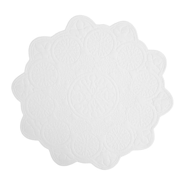 Bílá bavlněná podložka na stůl Côté Table Rosace White, 45 cm