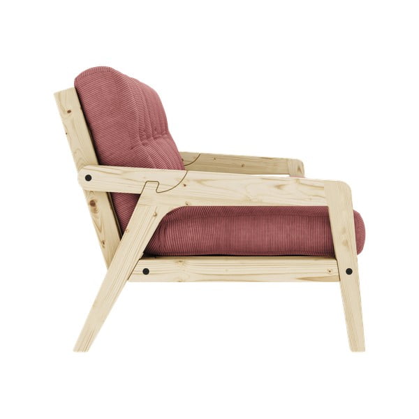 Růžová manšestrová rozkládací pohovka 204 cm Grab Clear – Karup Design-image-4