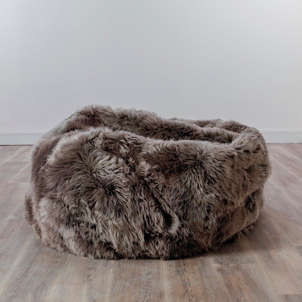 Šedý sedací vak z ovčí kožešiny Native Natural, ⌀ 110 cm-image-2