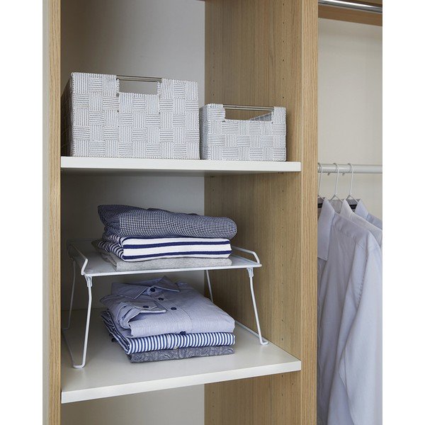 Bílá rozložitelná polička do skříně na oblečení Compactor Stackable Rack-image-1