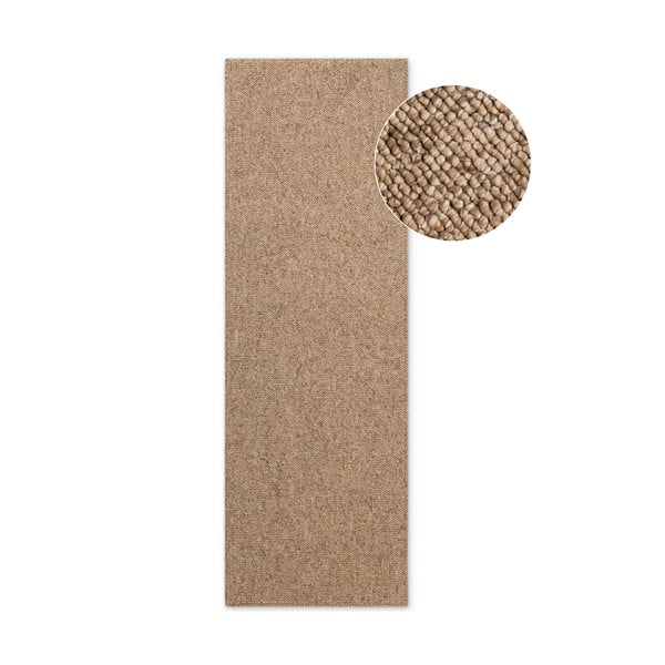 Světle hnědý pratelný běhoun 80x240 cm Rocco Caramel – Elle Decoration