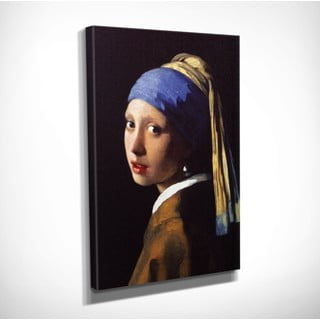 Nástěnná reprodukce na plátně Johannes Vermeer The Girl with Pearl, 30 x 40 cm