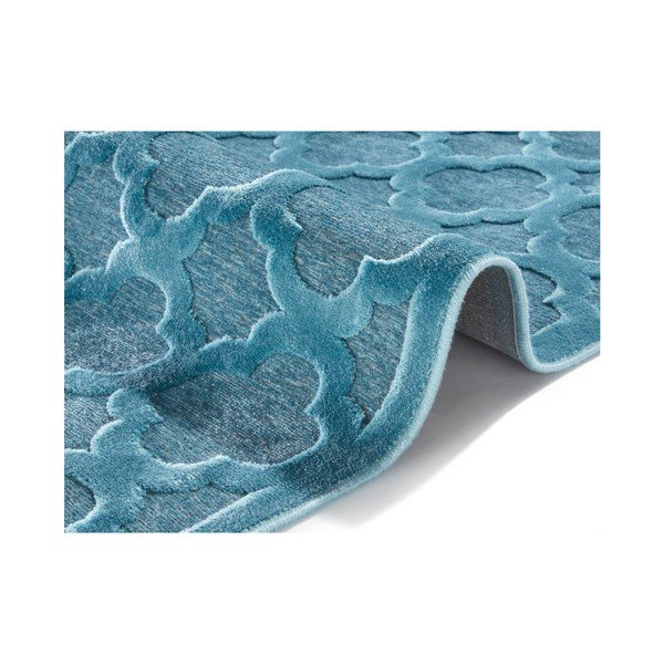 Modrý koberec z viskózy Mint Rugs Bryon, 80 x 125 cm-image-2
