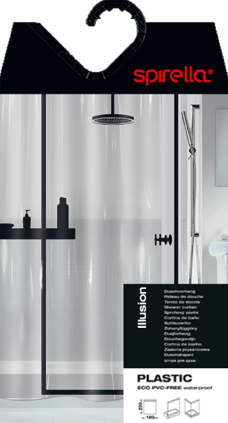 Sprchový závěs 180x200 cm Illusion – Spirella-image-1