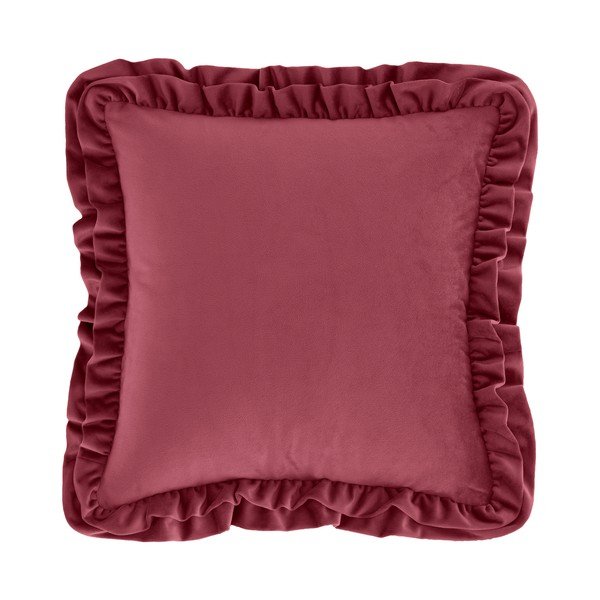 Sametový dekorační polštář 43x43 cm Velvet Double Frill – Catherine Lansfield